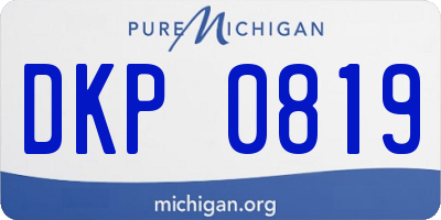 MI license plate DKP0819