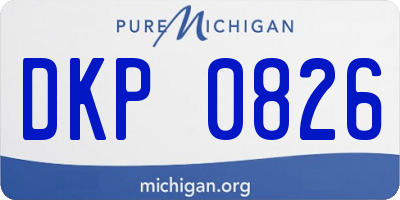 MI license plate DKP0826