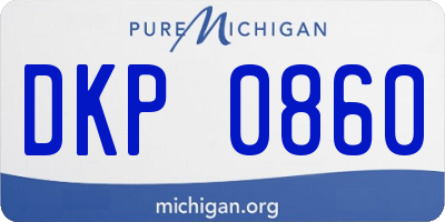 MI license plate DKP0860