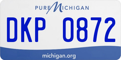 MI license plate DKP0872