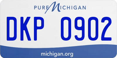 MI license plate DKP0902