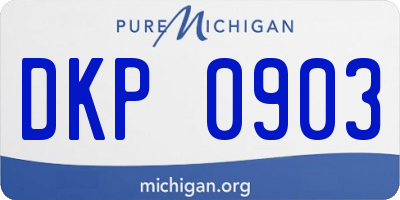 MI license plate DKP0903