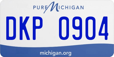 MI license plate DKP0904