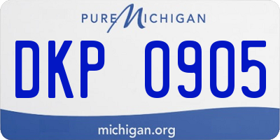 MI license plate DKP0905