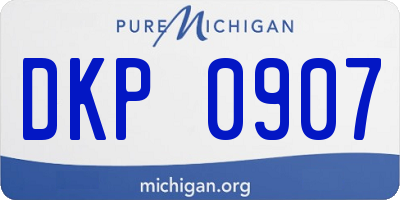 MI license plate DKP0907