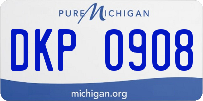 MI license plate DKP0908