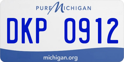MI license plate DKP0912