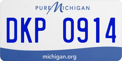 MI license plate DKP0914