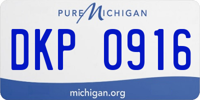 MI license plate DKP0916
