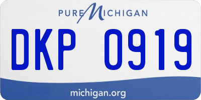 MI license plate DKP0919