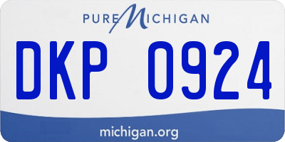 MI license plate DKP0924