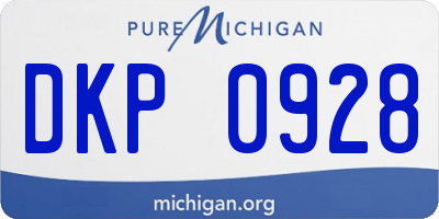MI license plate DKP0928