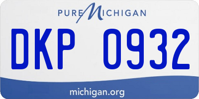 MI license plate DKP0932