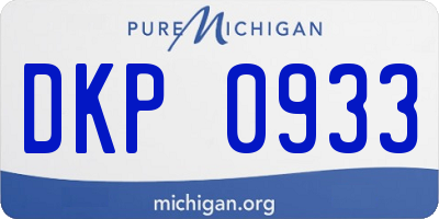 MI license plate DKP0933