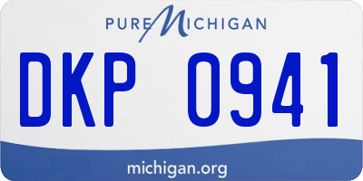 MI license plate DKP0941