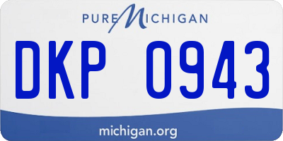 MI license plate DKP0943