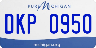 MI license plate DKP0950