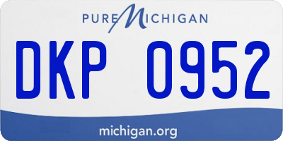 MI license plate DKP0952