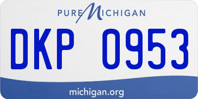 MI license plate DKP0953