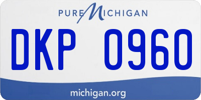 MI license plate DKP0960