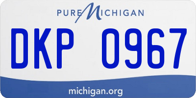 MI license plate DKP0967
