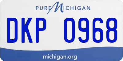 MI license plate DKP0968