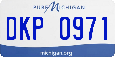 MI license plate DKP0971