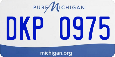 MI license plate DKP0975