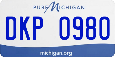 MI license plate DKP0980