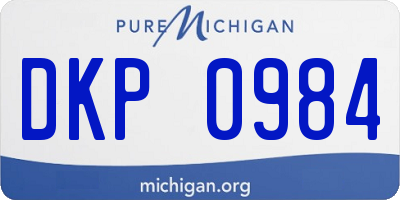 MI license plate DKP0984