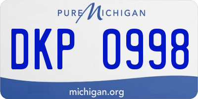 MI license plate DKP0998