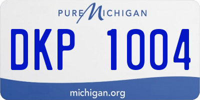 MI license plate DKP1004