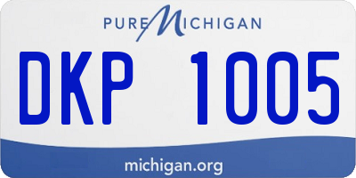 MI license plate DKP1005
