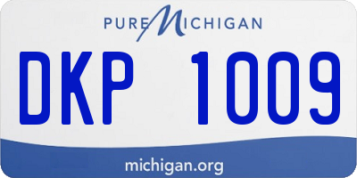 MI license plate DKP1009