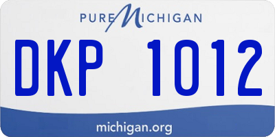 MI license plate DKP1012