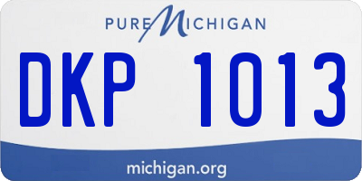 MI license plate DKP1013