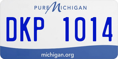 MI license plate DKP1014
