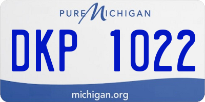 MI license plate DKP1022