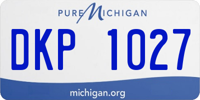 MI license plate DKP1027