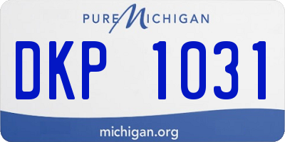 MI license plate DKP1031