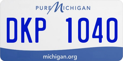 MI license plate DKP1040