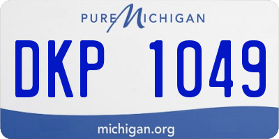 MI license plate DKP1049