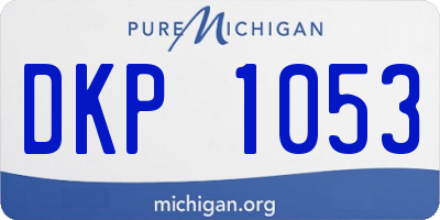 MI license plate DKP1053