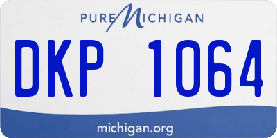 MI license plate DKP1064