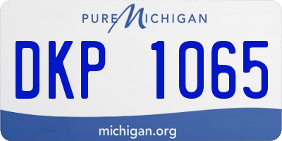 MI license plate DKP1065