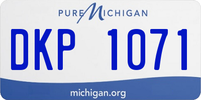 MI license plate DKP1071