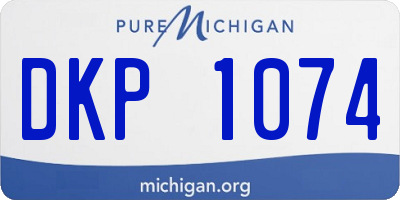MI license plate DKP1074
