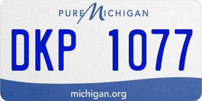 MI license plate DKP1077