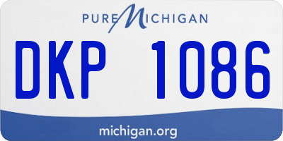 MI license plate DKP1086