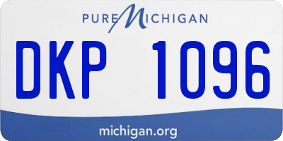 MI license plate DKP1096